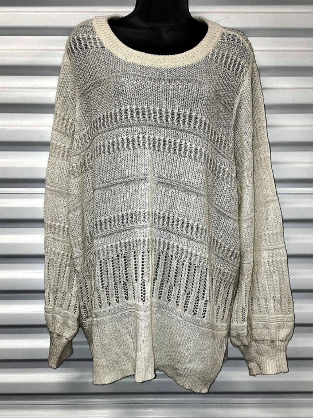 Torrid Cream Open Knit Sweater Size 3